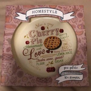Cherry pie plate. 10 inch diameter - New